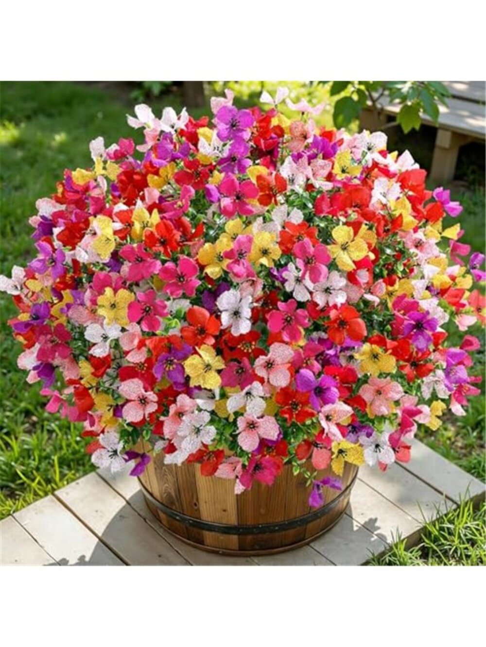 Artificial Daisy Flowers 20 Bunch UV Resistant Outdoor Silk Floral Home Decor